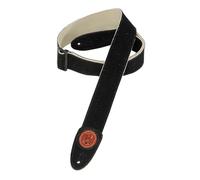 Levy's, MSS7-BLK - Correa de piel de ante, parte trasera de polipropileno, logotipo de piel en el terminal, ancho de 5,08 cm, ajustable hasta 60 pulgadas, color negro