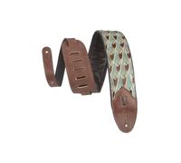 Levy's Sundance-Correa de Guitarra de Cuero en Relieve de 3 Pulgadas de Ancho Serie Occidental Punta de Flecha, Arrowhead Turquesa, tamaño único Unisex Adulto