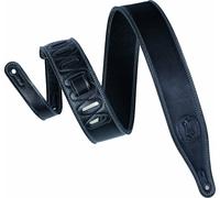 Levy's The Ebony 2.5 Double Stitched Black Correa de guitarra