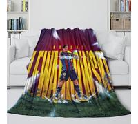 Lewandowski Manta Cálida Esponjosa - Fútbol Manta Suave para Brindar Calidez Y Felicidad - Manta para Idea Regalo Cumpleaños Navidad para Niños Jóvenes Adultos 40x50inch(100x130cm)