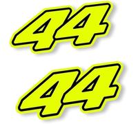 Lewis Hamilton Pegatina Adhesivo 2022 para coche 44 F1 Fórmula 1, amarillo fluorescente, negro (amarillo fluorescente)