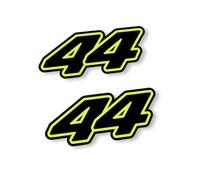 Lewis Hamilton Pegatina Adhesivo 2022 para coche 44 F1 Fórmula 1, amarillo fluorescente, negro (negro)