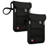 Lewis N. Clark Escondite RFID para Cuello Negro, Talla única, con Bloqueo RFID, Bolsa de Viaje + Soporte para Pasaporte para Mujeres y Hombres