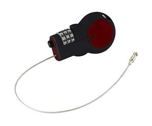 Lewis N. Clark LOC88RED Candado y candado de bicicleta aprobado por la TSA para equipaje + viajes, configura tu combo con cable de acero retráctil de 30 pulgadas, rojo