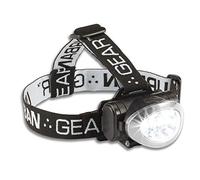 Lewis N. Clark Urban Gear - Linterna frontal de 10 LED superbrillante para correr, acampar, senderismo, escalada, pesca, caza, trotar, 35 lúmenes para adultos y niños, color plateado