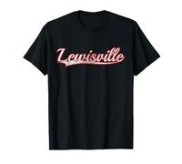 Lewisville Texas Denton County Vintage Varsity Distressed Camiseta