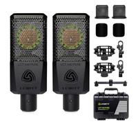 Lewitt LCT 440 Pure - Micrófono condensador XLR Studio para grabación estéreo, batería, guitarra, piano, coros, cápsula de membrana grande, incluye maletín de transporte, accesorios y barra estéreo