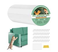 Lewondr - Protector de sofá para Gatos, 30 x 300 cm, Protector antigarras para Gatos, Protector de Muebles Transparentes con 40 Tornillos y 40 Bandas Nano, fácil de Instalar para Proteger Mueble Mesa
