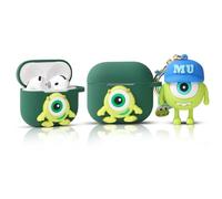LEWOTE Compatible con Apple AirPods 4 Funda protectora divertida 3D con llavero muñeca (Mike)