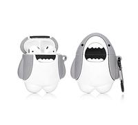 LEWOTE Compatible with Apple Airpods 2 Case Protective Funny Cute Cartoon Slim Candy Cover with Keychain