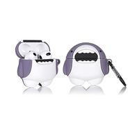 LEWOTE Funda de silicona compatible con Airpods 3 Funny Cute Cartoon 3D Case Cover (Big White Shark)