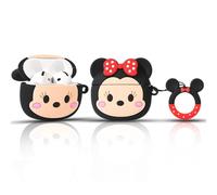 LEWOTE Funda protectora compatible con Apple Airpods 4 con llavero (Minnie Face)
