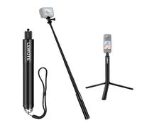 LEWOTE La Barra de Selfie Telescópica es Compatible con Insta360 One X2 X3 XR/RS/GO 2 GO 3, Serie Gopro, Accesorios de Trípode de la Serie dji Action [con Trípode Extraíble] (27Inch(70cm))