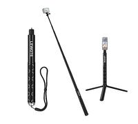 LEWOTE La Barra de Selfie Telescópica es Compatible con Insta360 One X2 X3 XR/RS/GO 2 GO 3, Serie Gopro, Accesorios de Trípode de la Serie dji Action [con Trípode Extraíble] (47Inch(120cm))