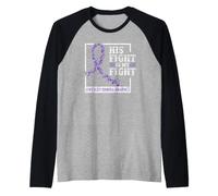 Lewy Body Demencia Concientia Cinta Púrpura Su Lucha Camiseta Manga Raglan