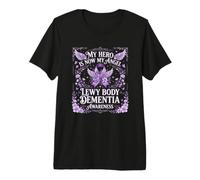 Lewy Body Dementia Awareness My Hero - Cinta Morada Camiseta Premium