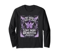 Lewy Body Dementia Awareness My Hero - Cinta Morada Manga Larga
