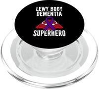 Lewy Body Dementia Superhero Warrior Fighter Lighter Purple Ribbon PopSockets PopGrip para MagSafe