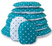 Lex&Max Funda Oval Dots AZ/BCO 60 *DX*