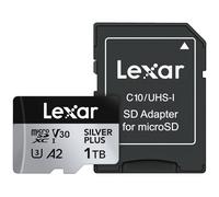 Lexar 1T Professional Silver Plus Tarjeta de Memoria microSDXC, UHS-I, C10, U3, V30, Full-HD y Video 4K, hasta 205/150 MB/s de Lectura/Escritura, para videógrafos, Jugadores (LMSSIPL001T-BNANU)