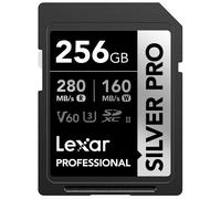 Lexar 256GB Professional SILVER PRO SDXC Memory Card UHS-II C10 U3 V60 Full-HD & 4K Video Up To 280MB/s Read for Professional Photogr
