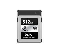 Lexar 512GB Professional Silver SE CFexpress Type B Memory Card for Photographers Videographers Up to 1700/1250 MB/s 8K Video (LCXEXSE51