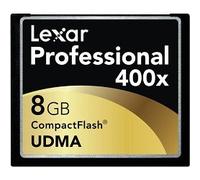 Lexar 8GB Professional 400x Compact Flash Memoria Flash CompactFlash - Tarjeta de Memoria (8 GB, CompactFlash, 60 MB/s, Negro)
