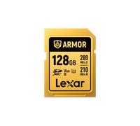 Tarjeta SD Lexar ARMOR GOLD 128GB UHS-II V60 IP68 acero inoxidable
