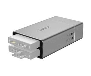 Lexar Carcasa de reserva portÃ¡til Workflow Go con bahÃa para 2 mÃ³dulos (compatible con lectores Workflow/SSD)