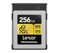 LEXAR Carte CFexpress Pro Type B Gold 4.0 Series 256Go R3600/W3300 | Tarjeta CFexpress tipo B con lectura de 3600 MB/s y escritura de 3300 MB/s para videografía, fotografía y flujo de trabajo