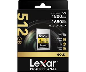 Lexar CFexpress PRO Tipo A Gold Serie 4.0 512 GB R1800/W1650 MB/s - VPG400