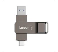 Lexar D40E 128 GB Unidad de Almacenamiento USB 3.2 Gen 1 Type-C Unidad Flash USB-C Carcasa de Metal Diseño Giratorio Unidad Flash USB,Gris Titanio