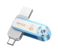 Lexar D500 128GB Unidad Dual de Estado Sólido, Edición AFA, hasta 400 MB/s | Memoria USB, Pendrive USB 3.2, Puertos USB C/A Duales, Alto Rendimiento, Carcasa Metálica,128GB