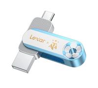 Lexar D500 Unidad Dual de Estado sólido USB 3.2, edición AFA, Marca compartida del Campeonato Mundial de Argentina, Puertos USB C/A duales, hasta 400 MB/s, Alto Rendimiento, Carcasa metálica,128GB