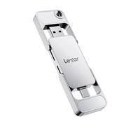 Lexar D70E 512GB SSD Externa Dual Drive, hasta 2,000 MB/s en Lectura y 1,300 MB/s en Escritura, SSD portátil sin Cables para Dispositivos USB-C/USB-A, Compatible con iPhone 17
