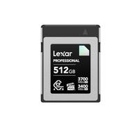 Lexar LCXEXD4512G-RNENG Tarjeta de Memoria CFexpress Tipo B 512GB Profesional, Velocidad Lectura 3700MB/s, Escritura 3400MB/s, CFexpress 4.0 VPG 400