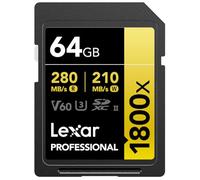 Lexar Gold Series Professional - Tarjeta de memoria SDXC UHS-II de 1800 x 64 GB