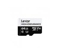 LEXAR 64GB HIGH-ENDURANCE MICROSDHC/MICROSDXC UHS-I CARDS,UP TO 100MB/S READ, 35MB/S WRITE, C10 A1 V30 U3 LMSHGED064G-BCNNG
