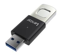 Lexar JumpDrive Fingerprint F35 PRO - Memoria USB 3.0 de 64 GB, hasta 300 MB/s de lectura/150 MB/s de escritura, 10 identificadores de huellas dactilares permitidos, unidad USB para