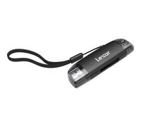 Lexar Lector USB-A/C de Doble Ranura, Velocidad de Transferencia de hasta 205 MB/s, soporta Tarjetas SD y microSD
