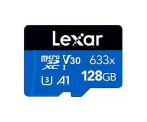 Lexar LSDMI128BBNL633A - Tarjeta de memoria microSDXC de alto rendimiento 633x UHS-I con adaptador SD