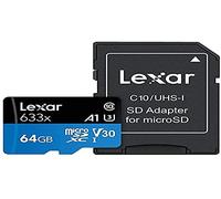Lexar microSDXC Card 64GB UHS-I de Alto Rendimiento 633x U3 100MB/s