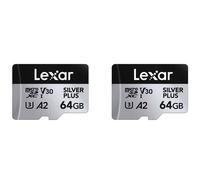 Lexar Silver Plus 64 GB Micro SD-kaart tot 205 MB/s, MicroSDXC UHS-I-geheugenkaa