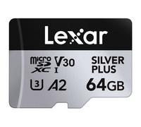 Memoria MicroSD Lexar Professional SILVER PLUS 64GB UHS-I V30 205MB/s