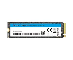 Lexar NM610PRO 2TB SSD, SSD interno M.2 2280 PCIe Gen3x4 NVMe 1.4, hasta 3300 MB/s de lectura, unidades SSD internas con flash NAND 3D para portátiles, computadoras de escritorio y PC