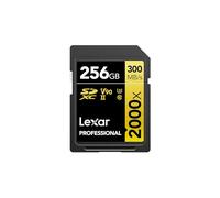 Lexar Profesional 2000x Tarjeta SD de 256 GB, SDXC UHS-II sin Lector, hasta 300 MB/s de reproducción, para DSLR, cámaras de vídeo en Calidad de Cine (LSD2000256G-BNNNG)
