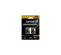 Lexar paquete de 2 SDXC Profesional Tipo Oro - 1800x 280MB/s V60 II 128 GB 2 PAQUETES