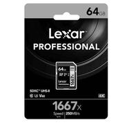 Lexar Professional 1667x 64GB SDXC Uhs-Ii U3 Clase 10 SD Memory Card V60-UK