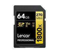 Lexar Professional 1800x Tarjeta SDXC 64GB UHS-II U3 V60 Clase 10