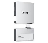 Lexar Professional Go - SSD portátil con HUB de 1 TB, ultracompacto, hasta 1050 MB/s de Lectura y 1000 MB/s de Escritura, USB 3.2 Gen 2, para iPhone 15/16, Color Plateado